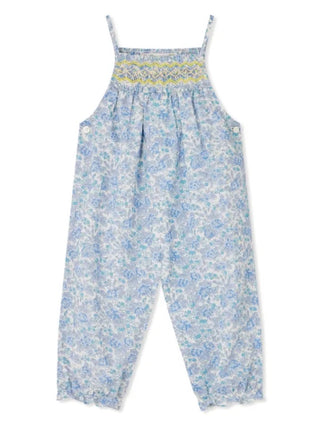 Bonpoint Smocked floral blue romper brand new, 2 years