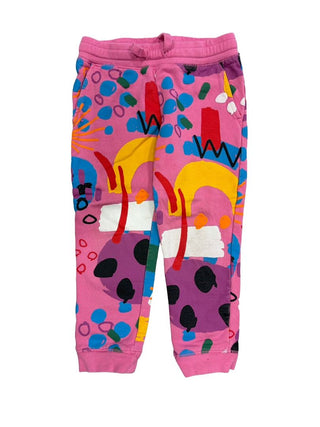 Stella McCartney Pink and Abstract Patterned Sweatpants, 4 years