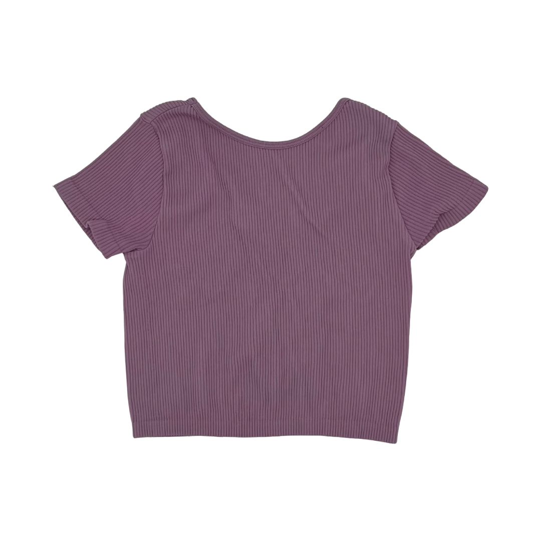 Zara purple cropped tshirt, 9-10