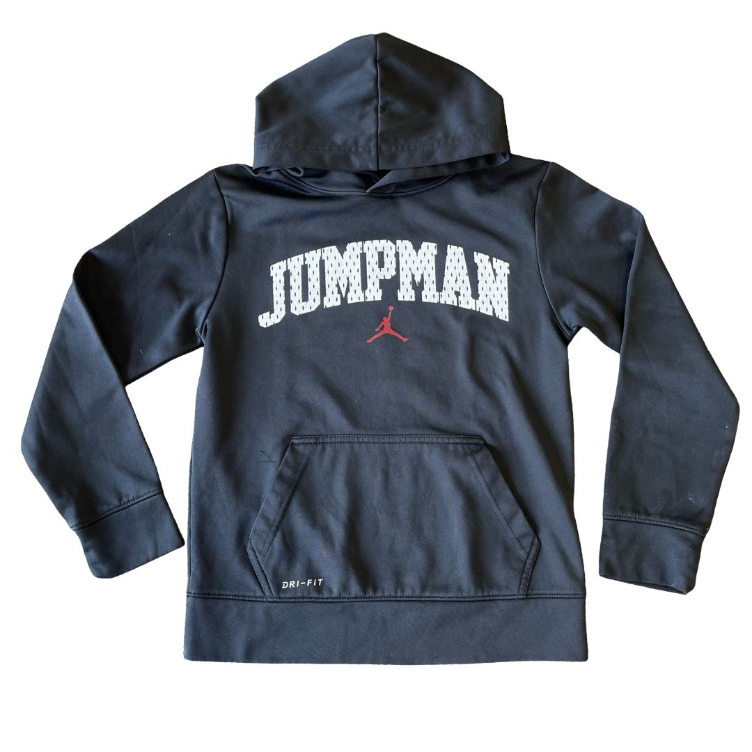 Nike black dri-fit air jordan sweatshirt, 10-12 years