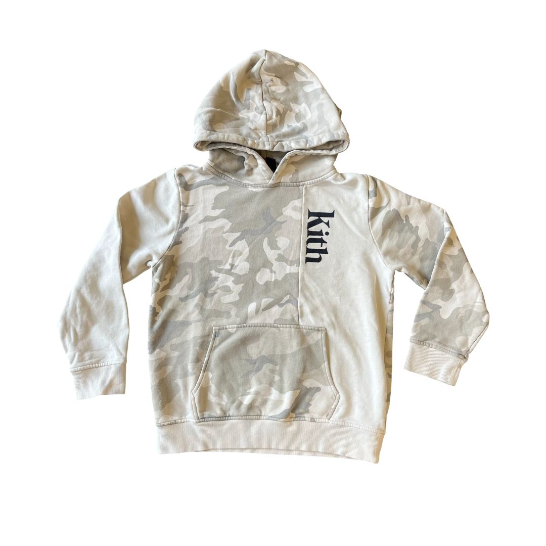 Kith tan/camo sweatshirt, 8-9 years