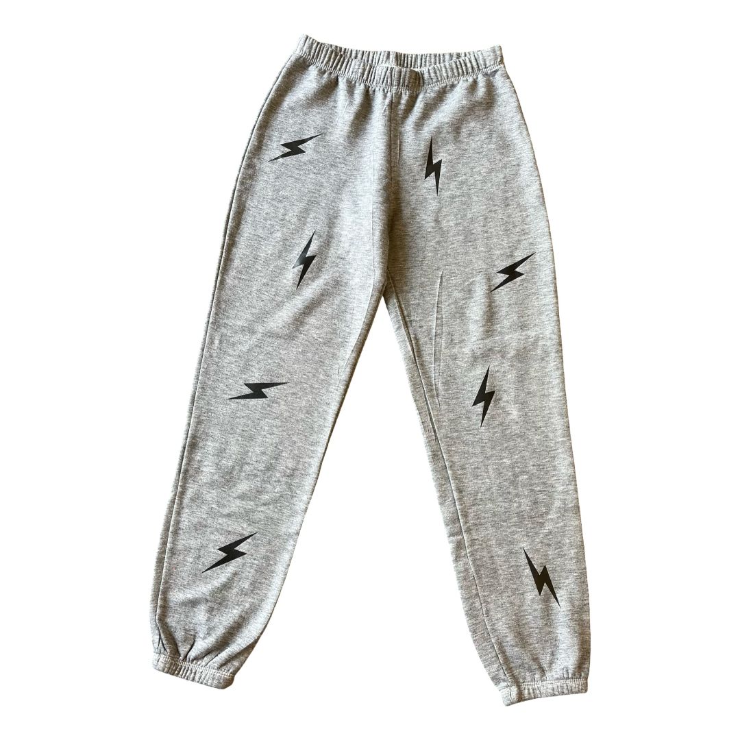 Firehouse grey w/lightning bolt sweat pants, o/s
