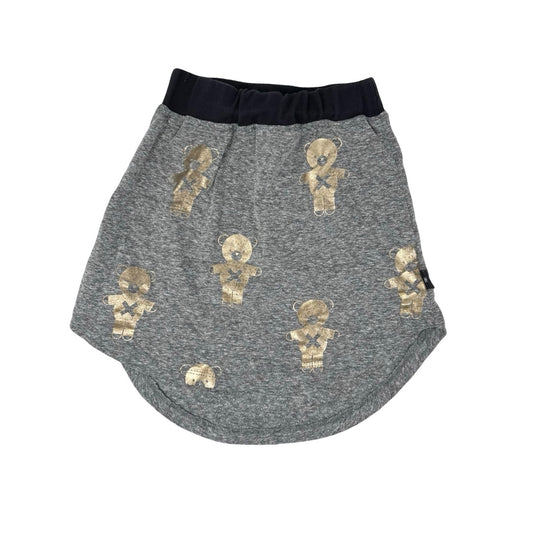 Hux Grey w/gold bears skirt, 4 years