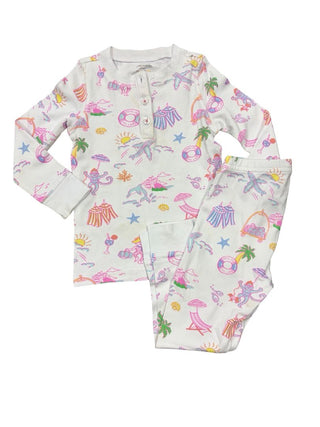Roller Rabbit Stoney Clover Vacation Print Pajama Set, 2 years