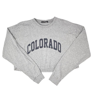 Brandy Melville Grey cropped Colorado sweatshirt, One size