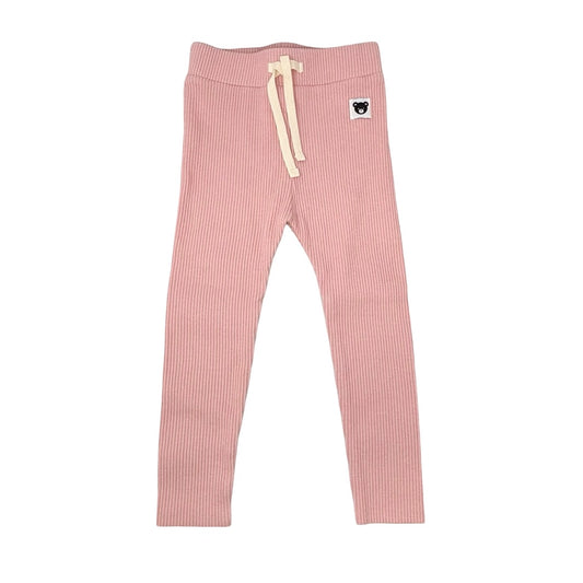 Hux Pink ribbed leggings, 4 years