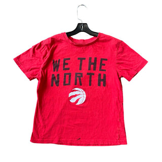 Team Athletics red We The North tshirt, 7-8 years