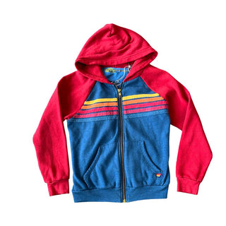 Aviator Nation red/blue rainbow zip up, 12 years