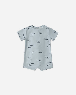 Rylee + Cru Sharks one piece new with tag, 6-12 months