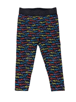 Stella McCartney Black and Colourful Printed Signature Leggings, 3 years