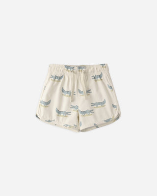 Rylee + Cru Alligator swim trunk new with tag, 6-12 months