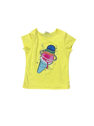Little Marc Jacobs Yellow Ice Cream Embroidered Applique Tee, 10 years