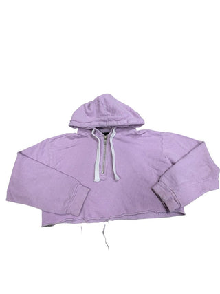 KatieJ Purple Cropped half zip, large