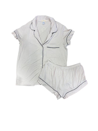 Eberjey Pink Pajama Set with Black Piping, womens medium