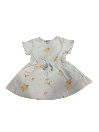 Splendid Pink T-Shirt Dress with Stars and Pockets, 3 years
