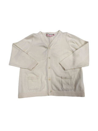 Bonpoint Cream Button Up Cardigan, 2 years