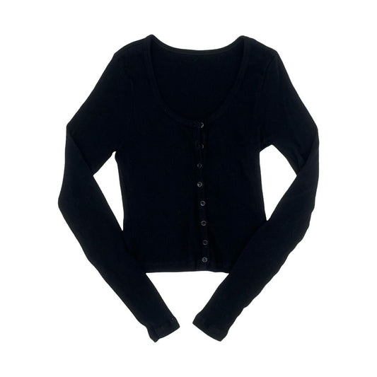 American Apparel black cotton button up , small