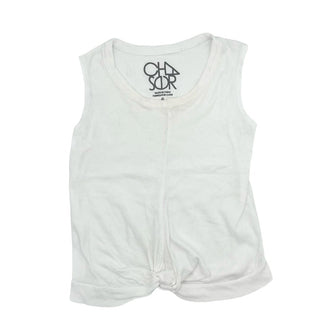 Chaser white knotted tank top, 6 years