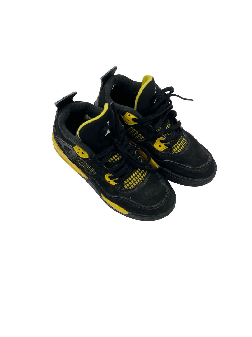 Nike black/yellow Air Jordan 4 Retro Thunder, 1 big kid