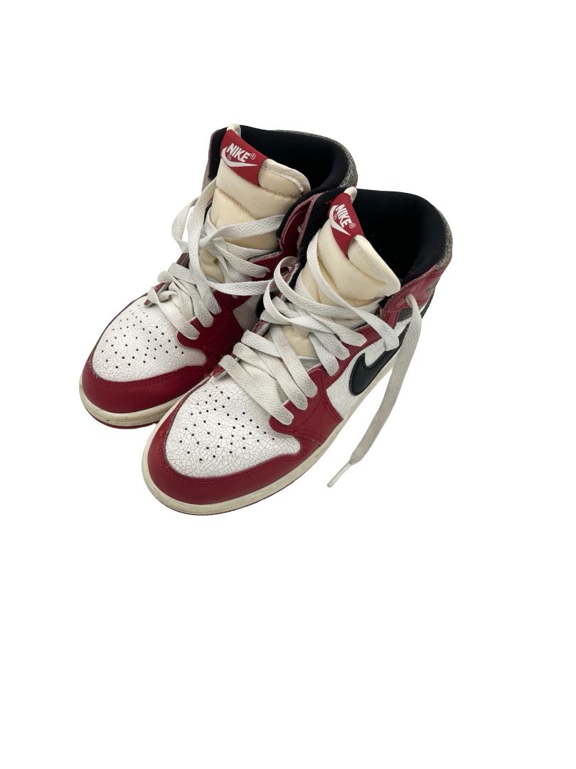 Nike red/white/ black air jordans, 1.5 big kid