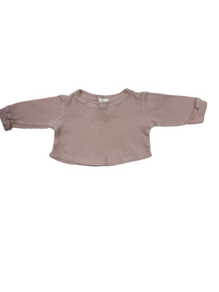 Mikki Rae Little Ones Pink Waffle Long Sleeve, 6-12 months