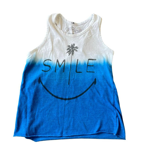 Chic 2 Chic white/blue smile tank top, 5 years