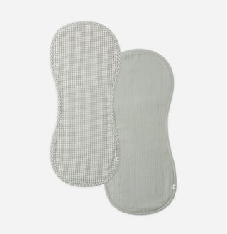 Quincy Mae Burp cloth 2 pack gingham and sage new in package, OS