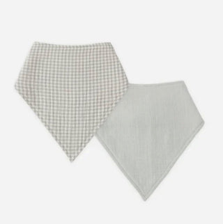 Quincy Mae Sage gingham bandana scarf pack new in package, OS