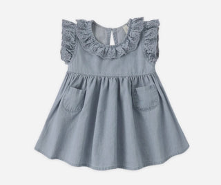 Quincy Mae Chambray dress new with tag, 3-6 months