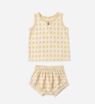 Rylee + Cru Butterscotch grid tank set new with tag, 6-12 months