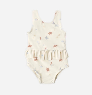 Rylee + Cru Aquatic skirted one piece new with tag, 6-12 months