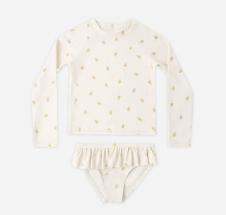 Rylee + Cru Pineapple rashguard girls set new with tag, 6-12 months