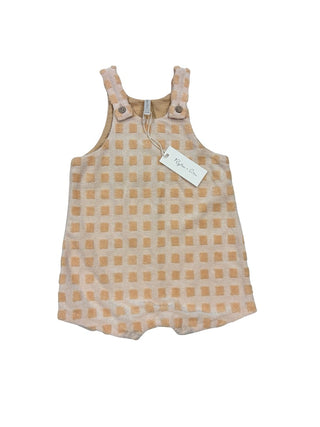 Rylee + Cru Butterscotch grid romper new with tag, 6-12 months