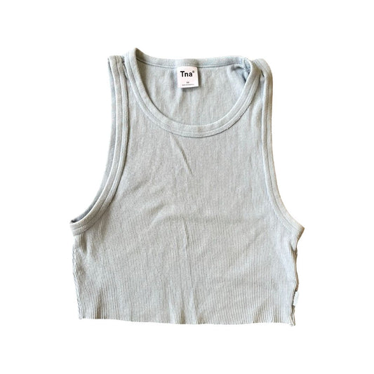 Tna baby blue crop tank, xs