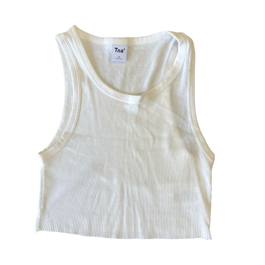 Tna white crop tank, xs