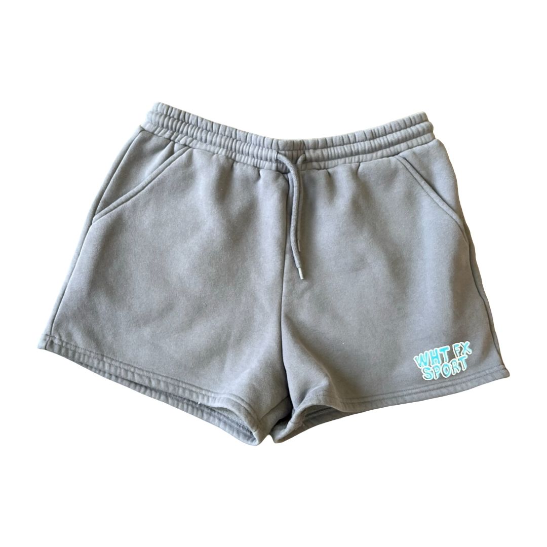 White Fox grey cotton shorts, medium