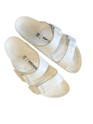 Birkenstock white pvc sandals, euro 39 womens