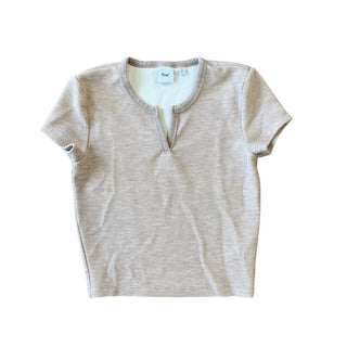 Tna brown waffle tshirt, xs