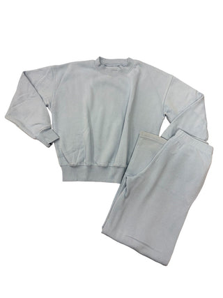 Katie J Blue crewneck sweat suit, S