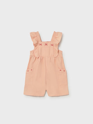 Mayoral Peach bows romper new with tag, 12 months