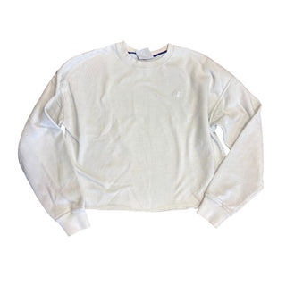 Champion white cropped sweatshirt, medium
