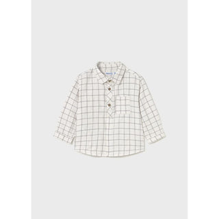 Mayoral White checker shirt new with tag, 12 months