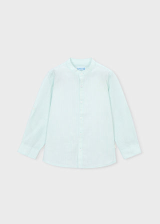Mayoral Blue striped mao shirt new with tag, 4 years