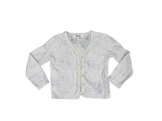 Bonpoint Pointelle Cherry White Knit Cardigan Button-up, 2 years