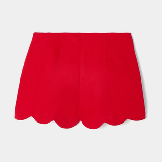 Jacadi red scalloped shorts, 8 years