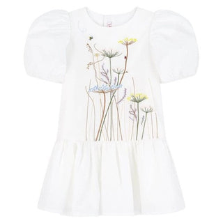 Il Gufo white embroidered dress , 14 years