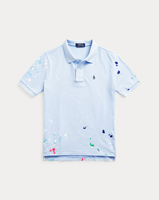 Polo Ralph Laure light blue polo with paint splatters , 3 years