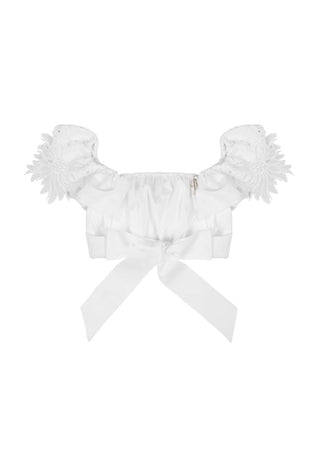Miss Blumarine white cropped blouse , 12 years