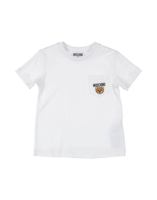 Moschino  white tee with logo, 4 years