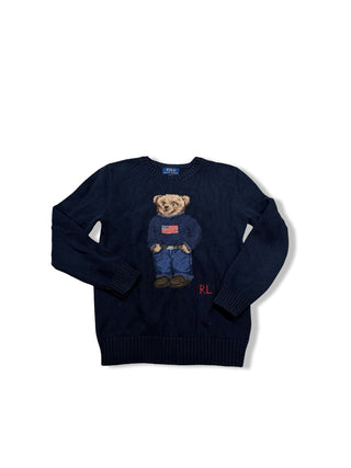Ralph Lauren Bear pullover navy, 14-16 years